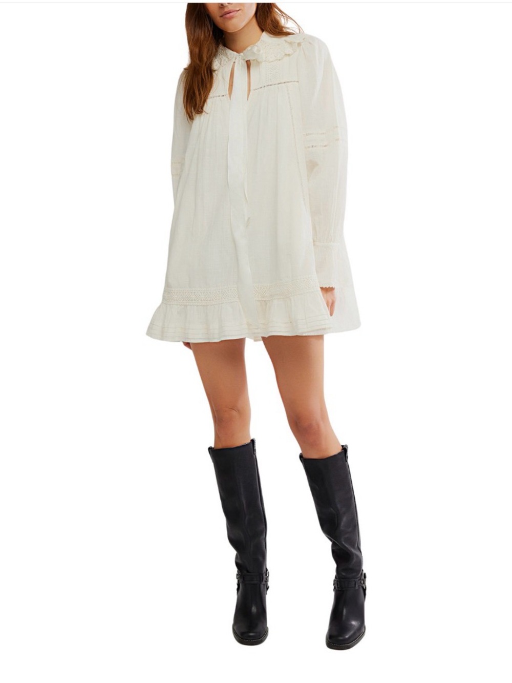 Free People Women's 5 O'clock Tea Time Pull On Mini Dress